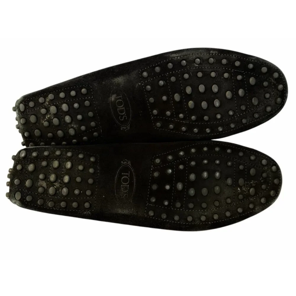 Tod's Women's Balck  Suede Rhinestone Driving Shoes sz 40/ 9 - Picture 8 of 9